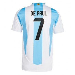 Fotbalové Dres Argentina Rodrigo De Paul #7 Domácí Oblečení Copa America 2024 Krátký Rukáv